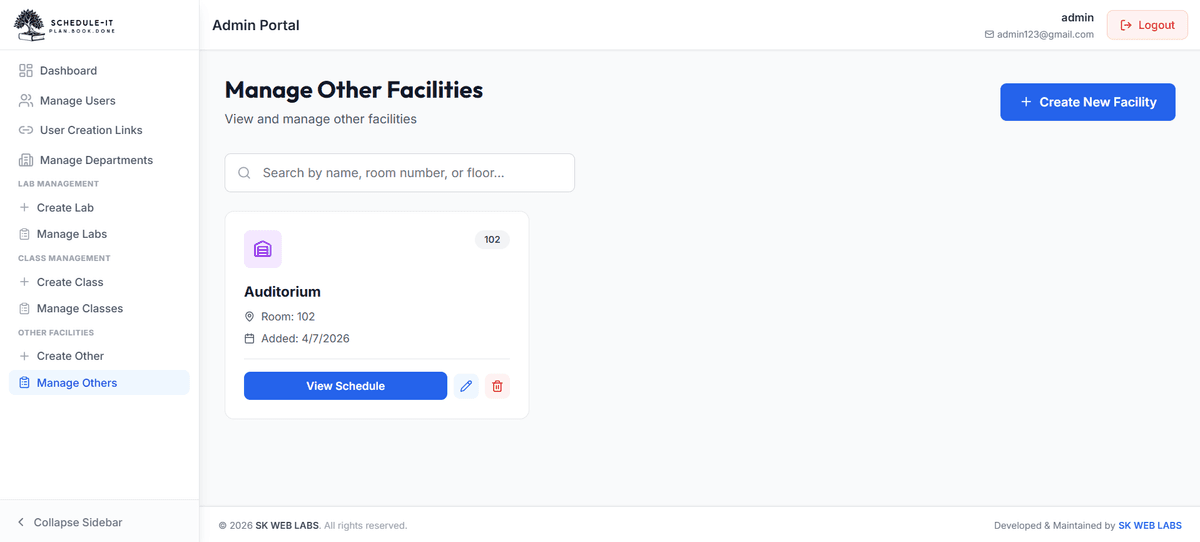 Manage Other Facilities